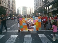 Representants de les 3 escoles de Picanya camí de la manifestació