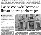 Los balcones de Picanya se llenan de arte por la mujer