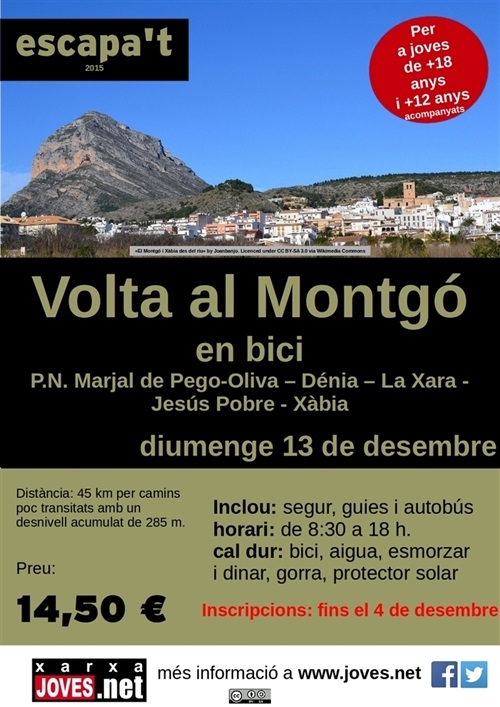 cartell Volta al Montgó en bici octubre 2015