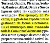 "Picanya es el municipio más avanzado de la CV en gestión electrónica de expedientes"