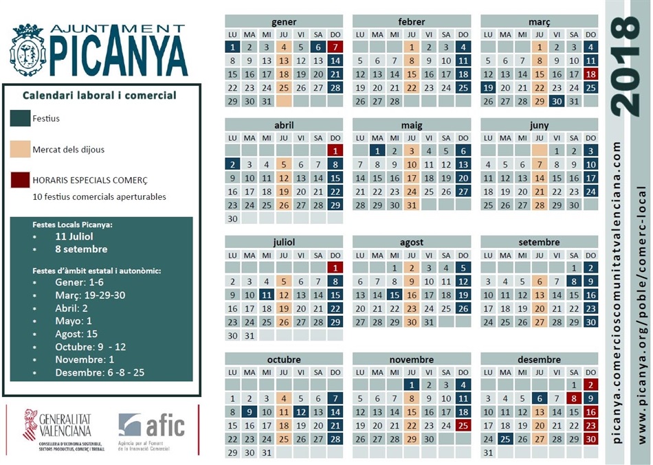 calendaricomercialpicanya2018 calendaricomercialpicanya2018