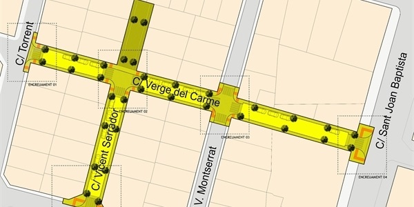 Obres de renovació de la xarxa d'aigua potable i millora d'accessibilitat als carrers Verge del Carme i Vicent Serrador