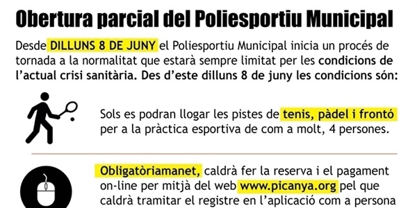 Obertura parcial del Poliesportiu Municipal