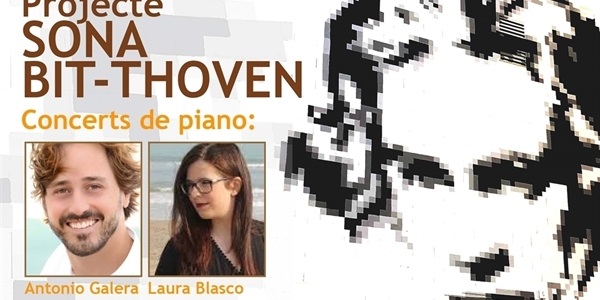 Piano a càrrec d'Antonio Galera i Laura Blasco als peus de Bit-thoven