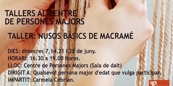 Continua el taller de nusos bàsics de macramé