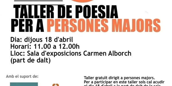 Taller de poesia per a Persones Majors