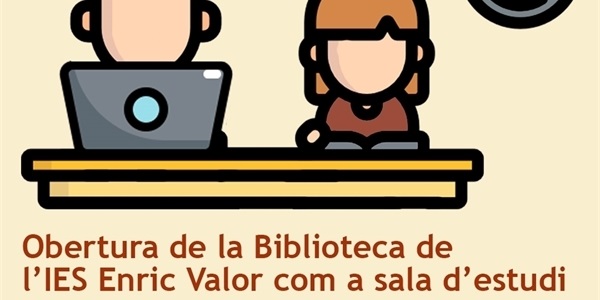 Obertura de la biblioteca de l'IES Enric Valor com a sala d'estudi
