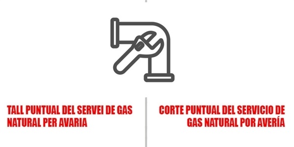 TALL PUNTUAL DEL SERVEI DE GAS NATURAL PER AVARIA