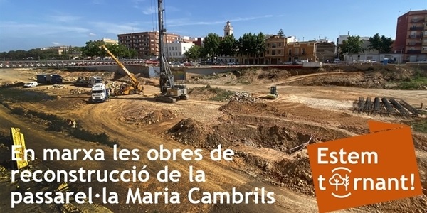 En marxa les obres de reconstrucció de la passarel·la Maria Cambrils