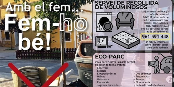 Amb el fem... fem-ho bé! També amb mobles, electrodomèstics, enderrocs...