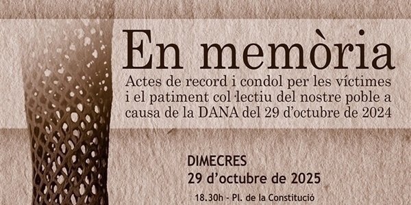 Acte en memòria i condol per les víctimes del 29O