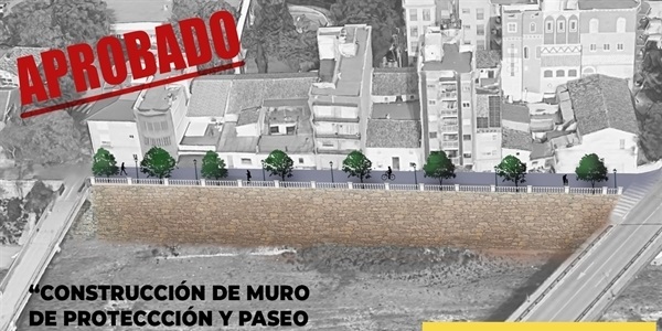 El govern central aprova el projecte de construcció d'un mur de protecció i passeig entre el C/ Sol i C/ València